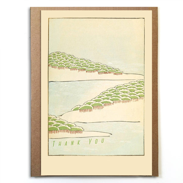 Japanese Vintage Thank You Card - DIGS