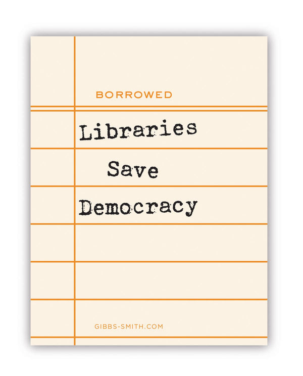 Libraries Save Democracy Sticker - DIGS