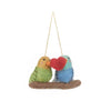 Lovebirds Budgies Felt Ornament - DIGS