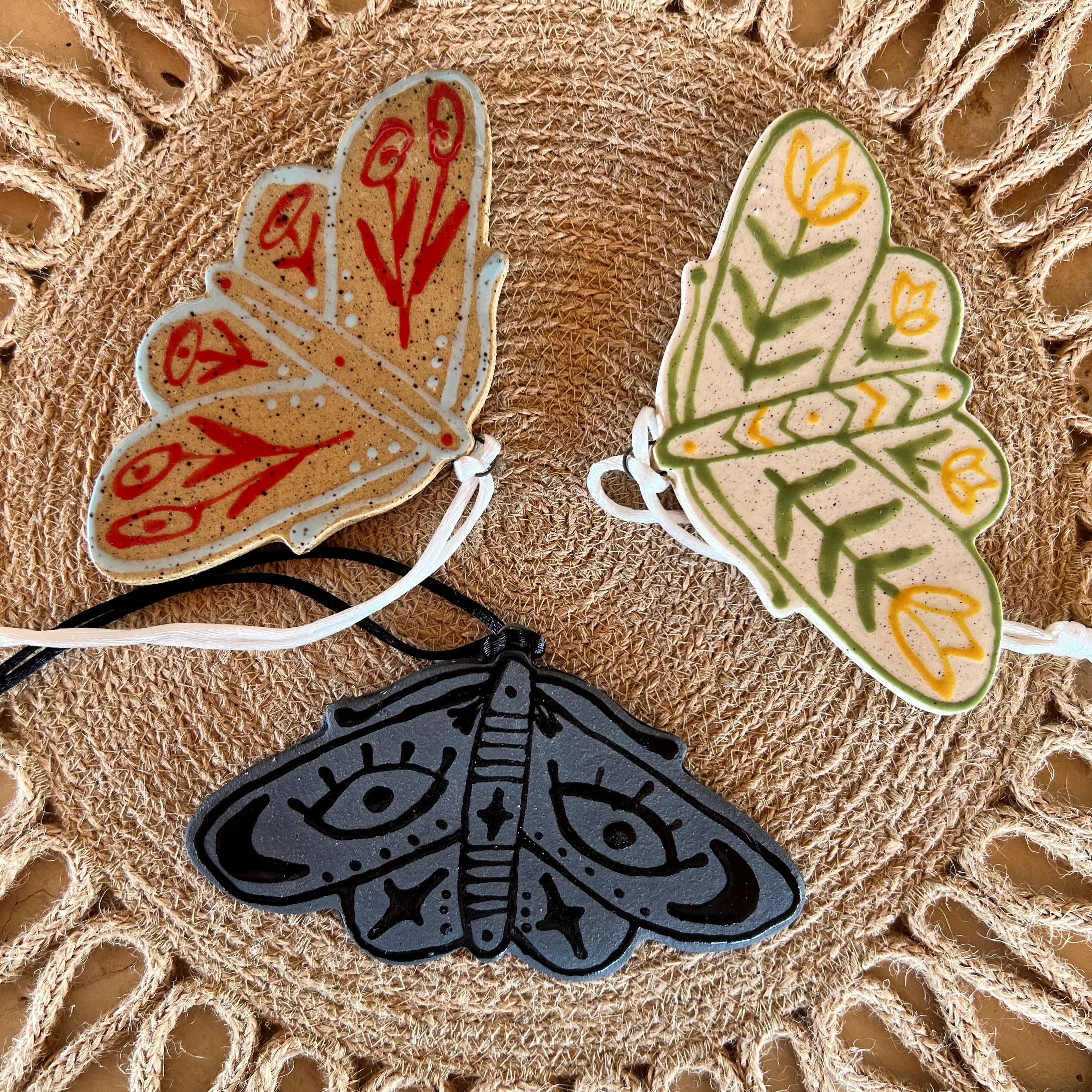 Moth Floral Ceramic Ornament - DIGS
