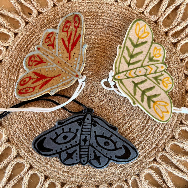 Moth Floral Ceramic Ornament - DIGS