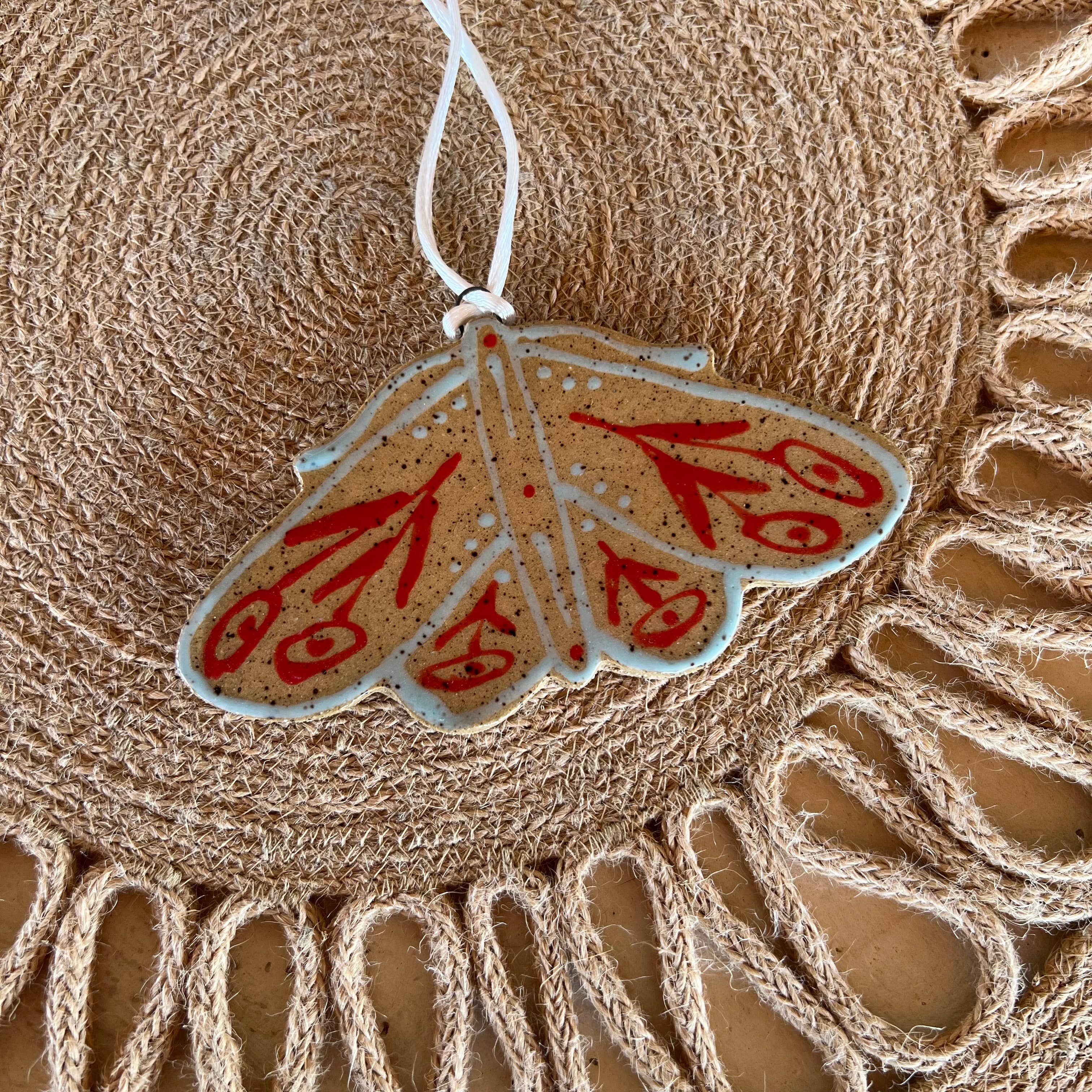 Moth Floral Ceramic Ornament - DIGS
