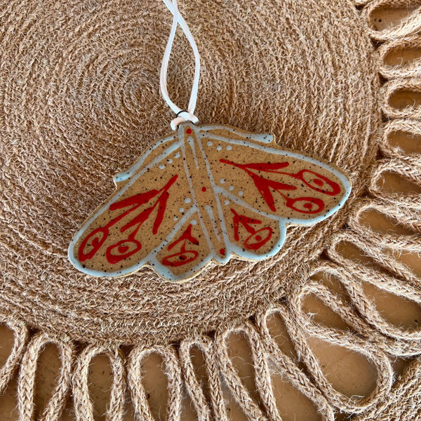 Moth Floral Ceramic Ornament - DIGS