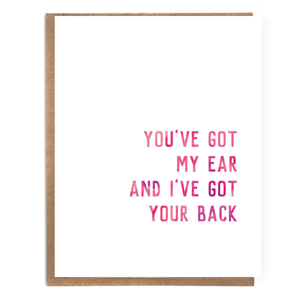 My Ear/Your Back Encouragement Card - DIGS