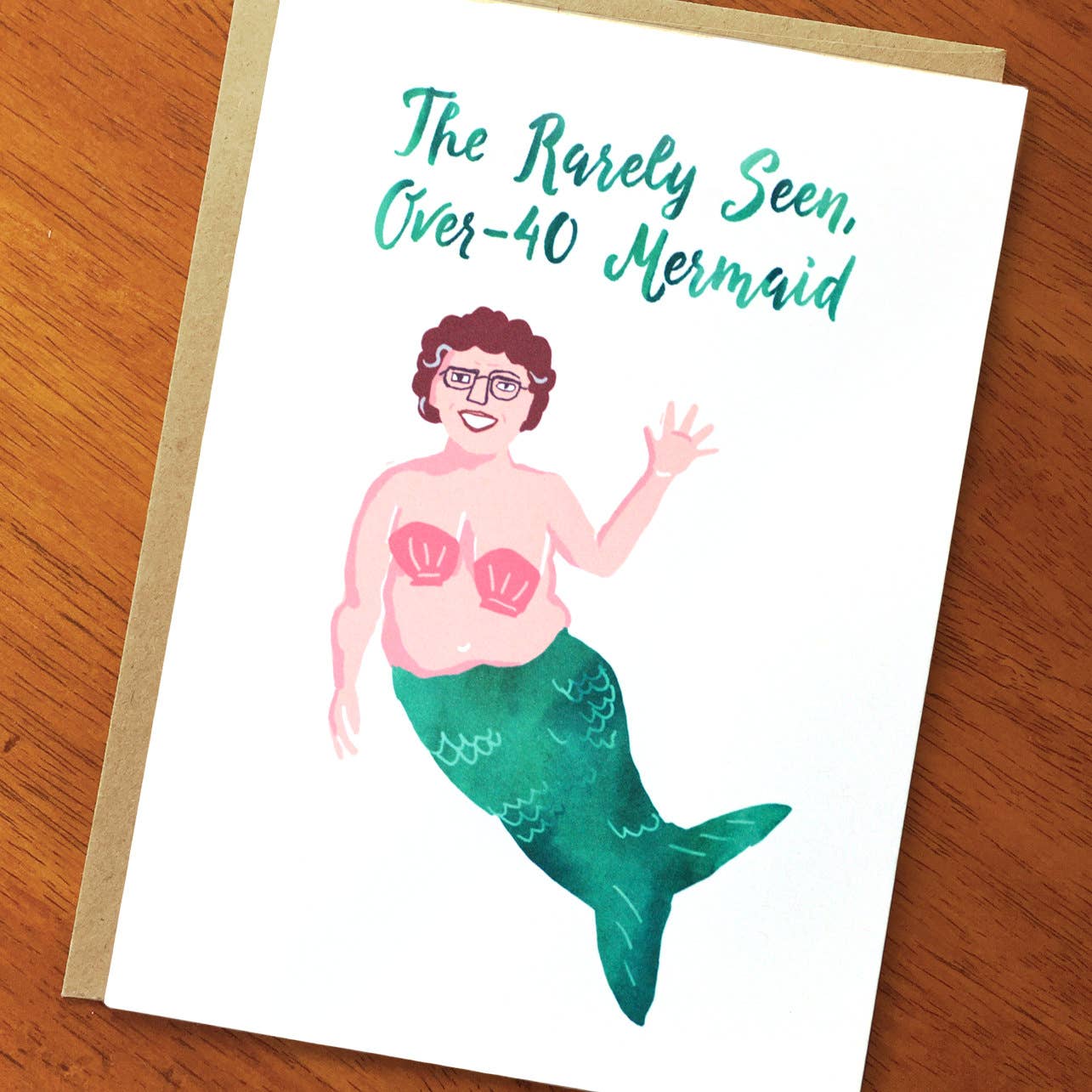 Over 40 Mermaid Birthday Card - DIGS