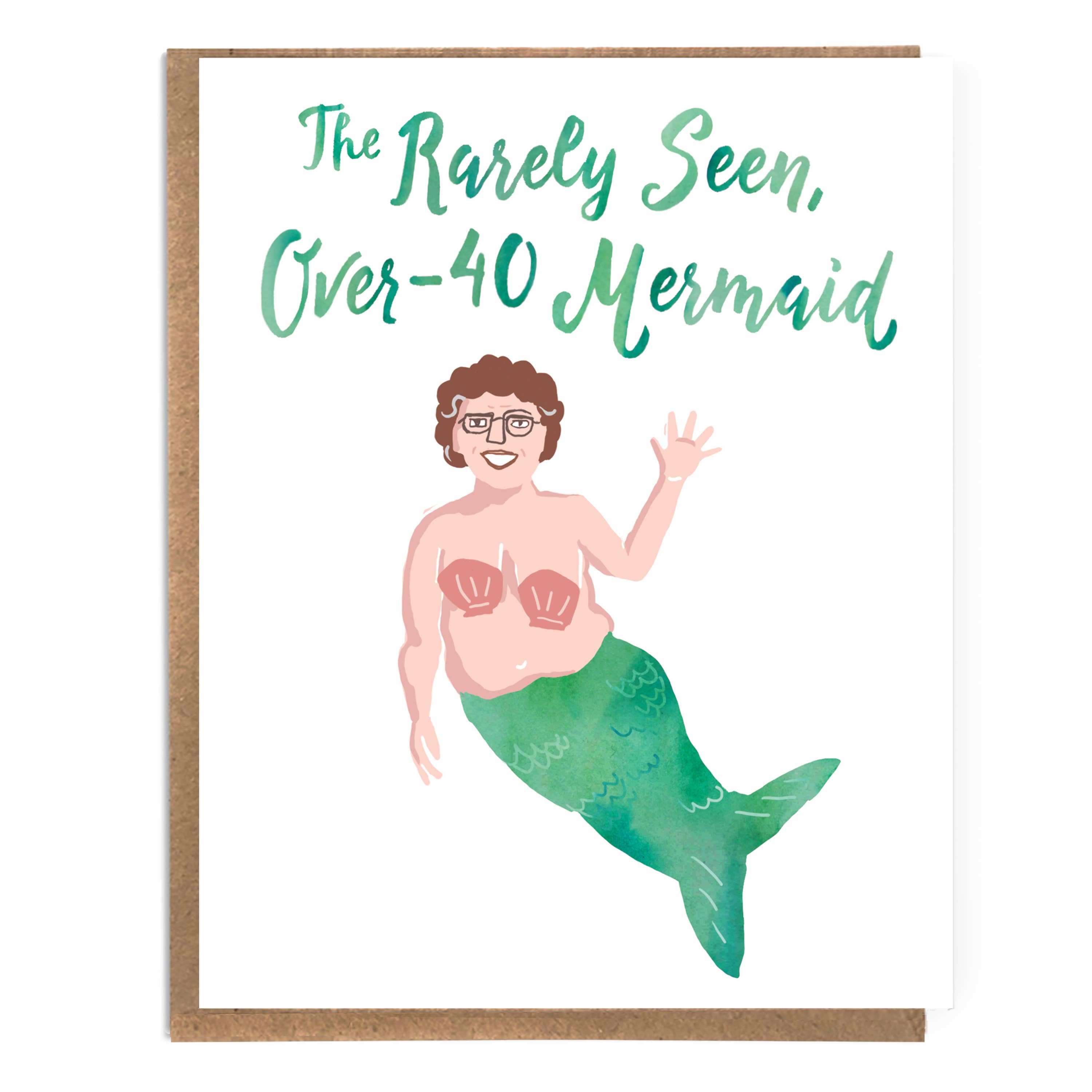 Over 40 Mermaid Birthday Card - DIGS