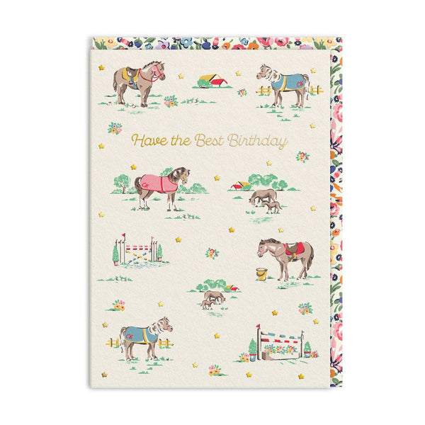 Ponies Birthday Card - DIGS