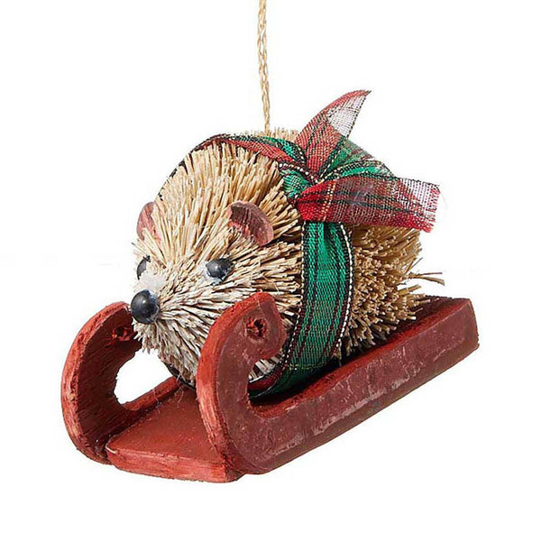Sledding Buri Hedgehog Ornament - DIGS