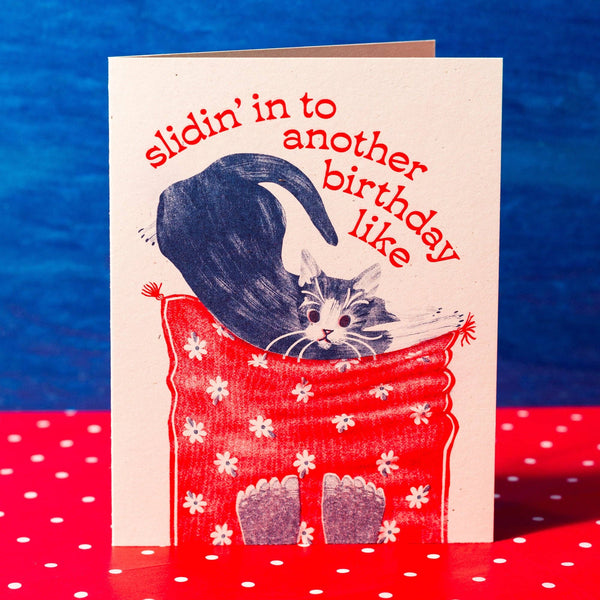 Slidin' In To Another Birthday Card - DIGS