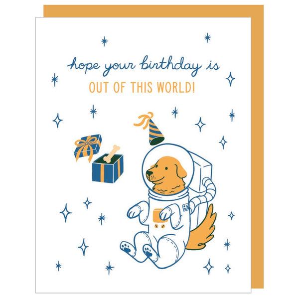 Space Dog Birthday Card - DIGS