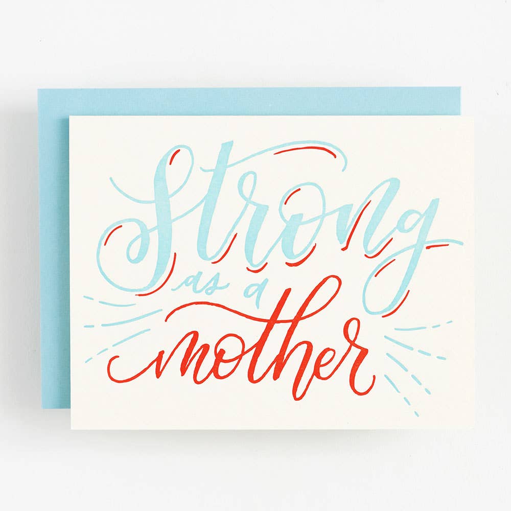 Strong as a Mother Greeting Card - DIGS