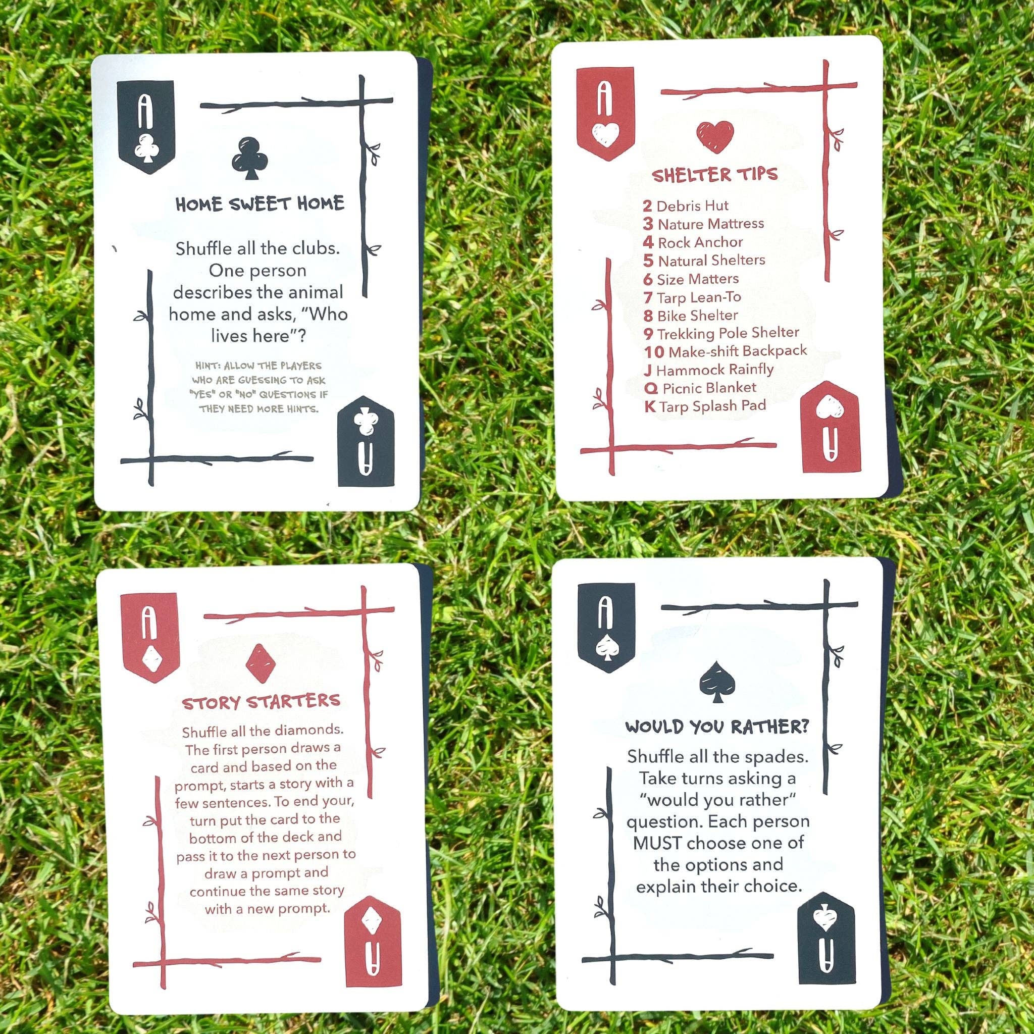 Take Cover 4 - in - 1 Outdoor Playing Cards Set - DIGS