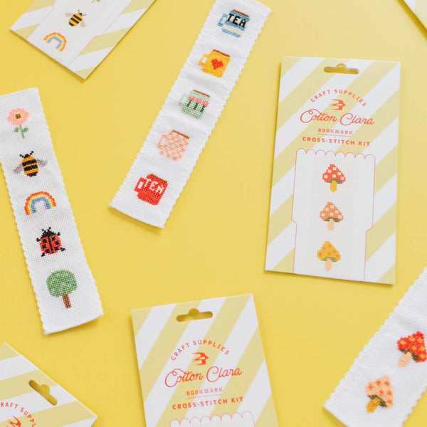Tea/Mugs Cross Stitch Bookmark Kit - DIGS