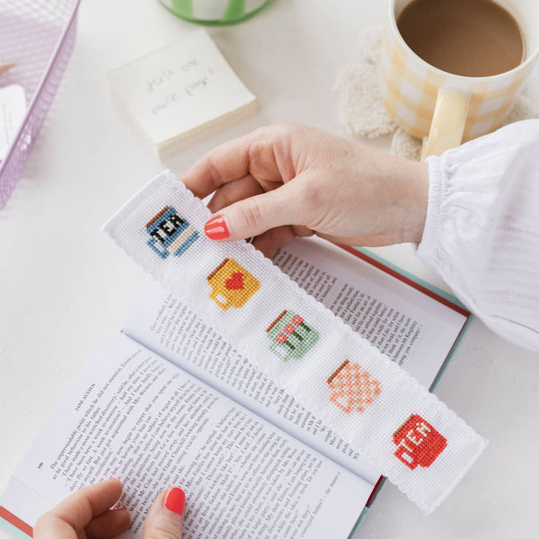 Tea/Mugs Cross Stitch Bookmark Kit - DIGS