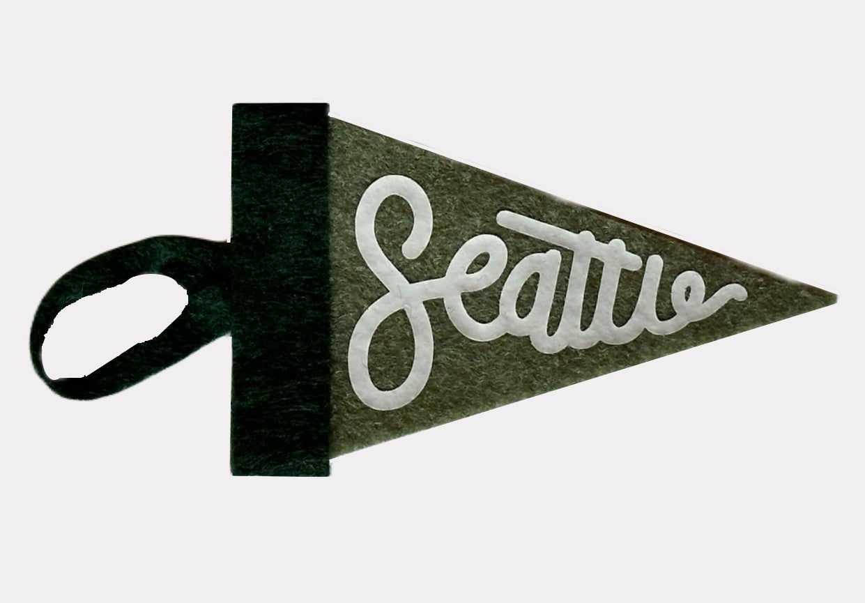 'Seattle' Mini Pennant Ornament