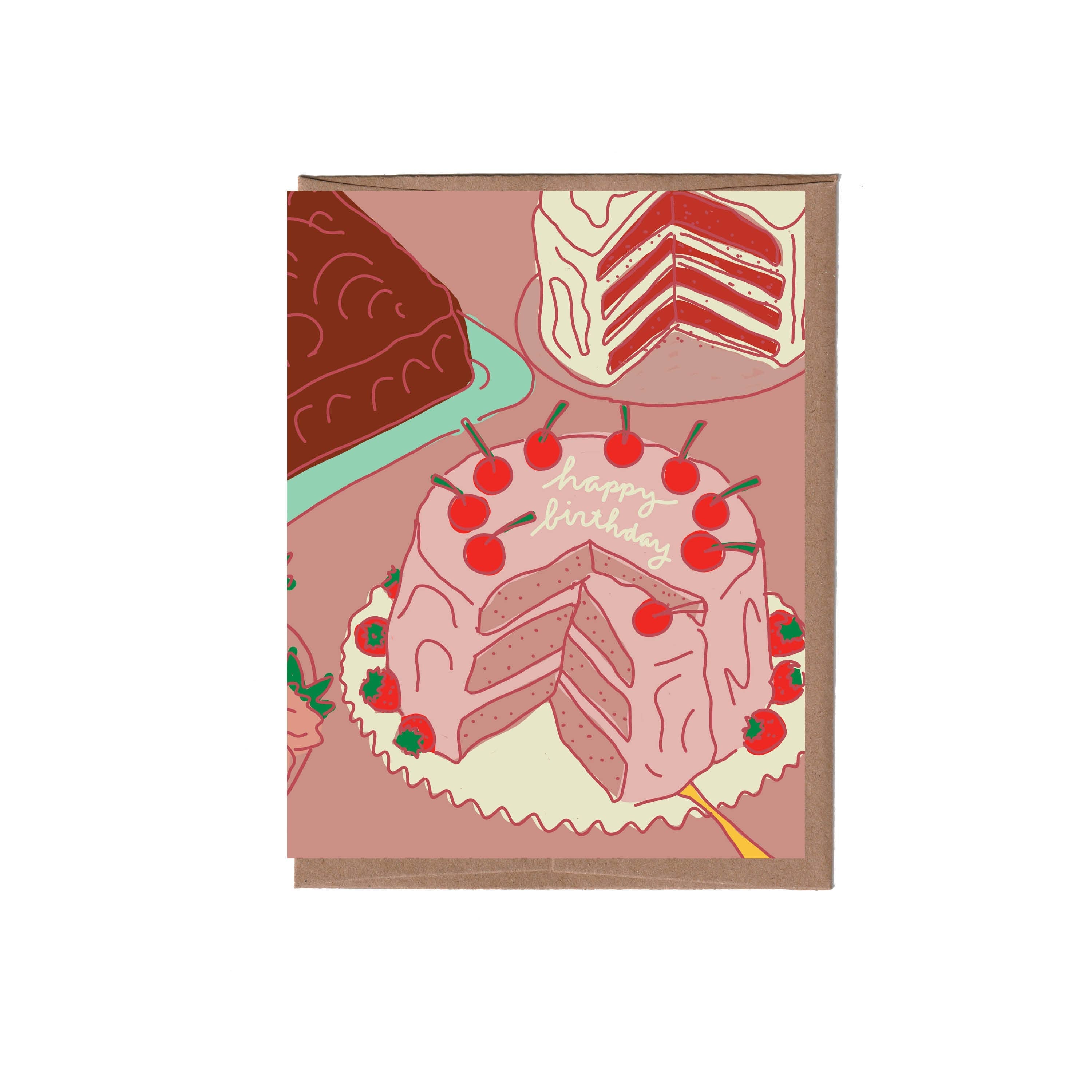 Vintage Cake Birthday Card - DIGS
