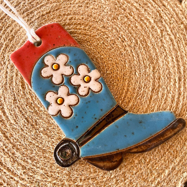 Western Boot Ceramic Ornaments - DIGS