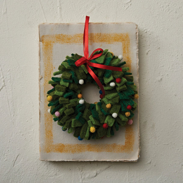 Wool Felt Wreath Ornament