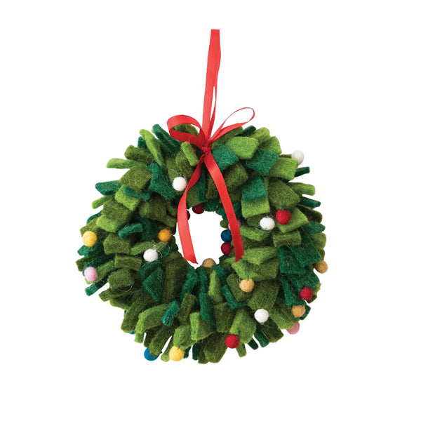Wool Felt Wreath Ornament