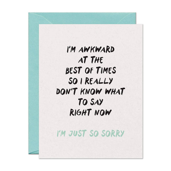 Awkward Sorry Sympathy Card