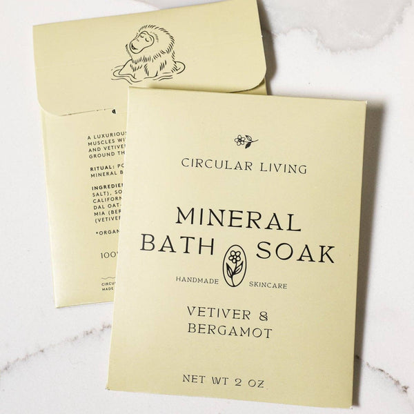 Mineral Bath Soak Sachet: Vetiver & Bergamot