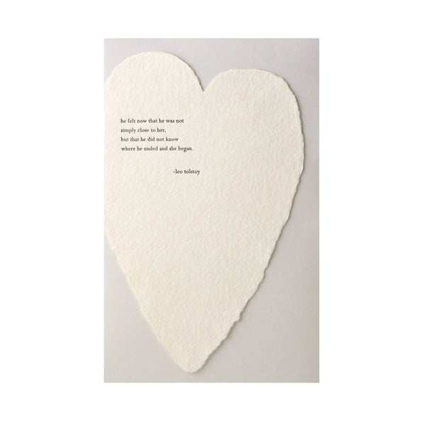 Tolstoy Quote Heart & Love Card
