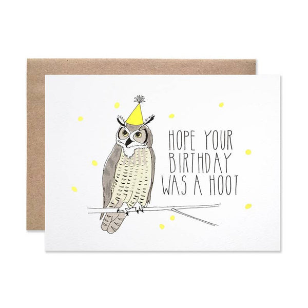 Belated Birthday Owl Card