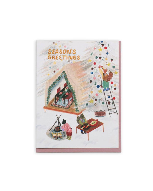 Holiday Tent Party Card