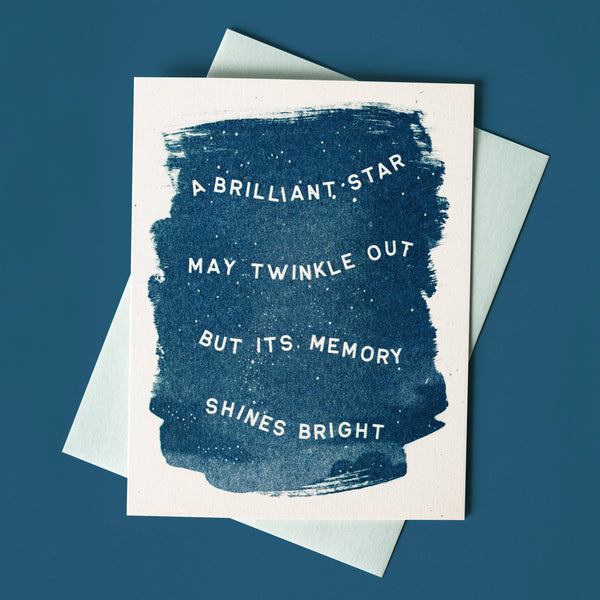 A Brilliant Star May Twinkle Out Sympathy Card
