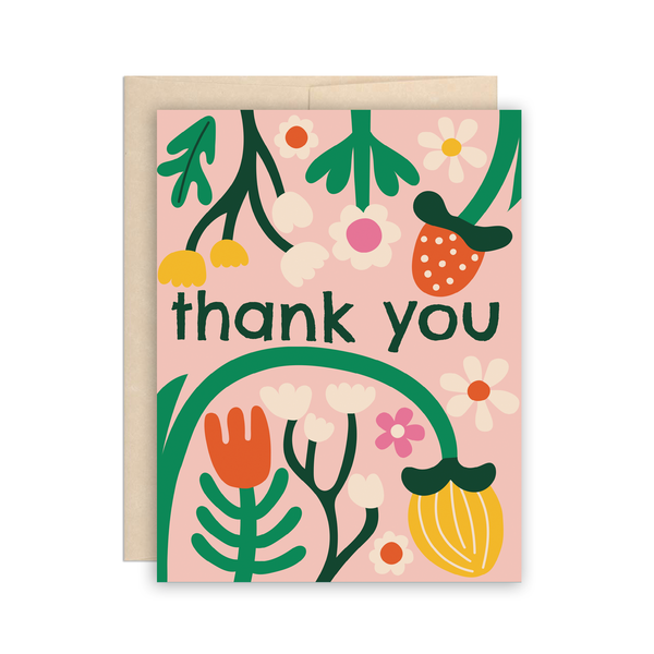 Thank You Flower Garden Card