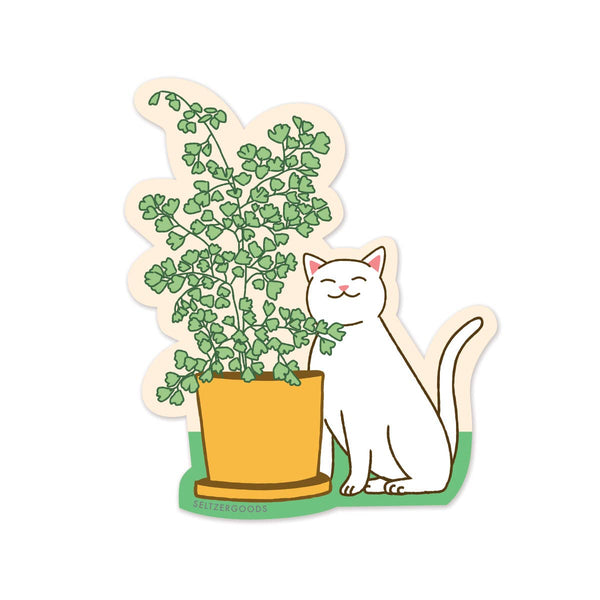 Fern Cat Sticker