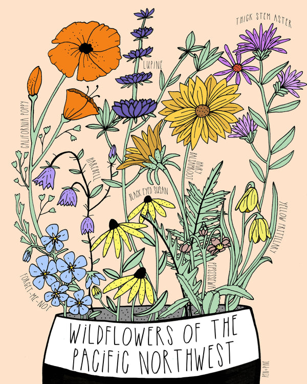 Wildflowers of The PNW Print
