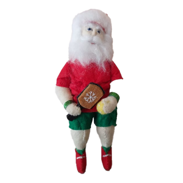 Pickleball Santa Claus Felt Ornament