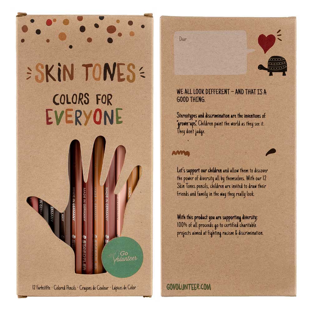 12 Skin Tones Colored Pencils, Hautfarben