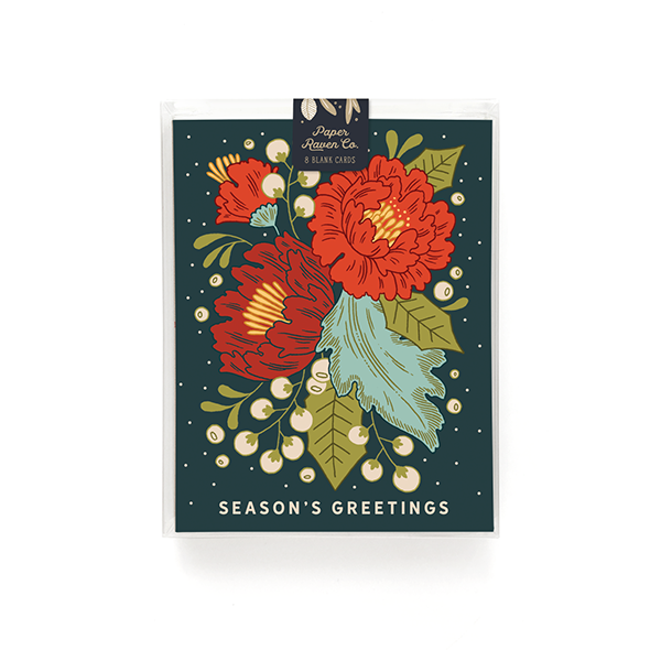 Festive Florals Holiday Card Box Set