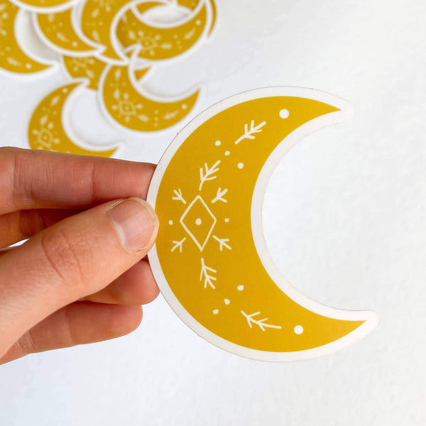 Golden Solstice Moon Sticker - DIGS