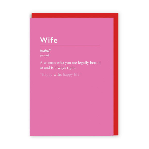 Wife, Always Right Card