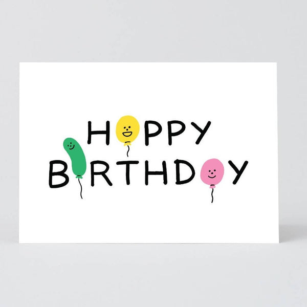 Happy Birthday Smiley Balloons Card
