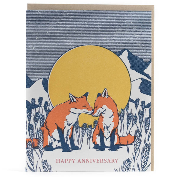 Anniversary Foxes Card