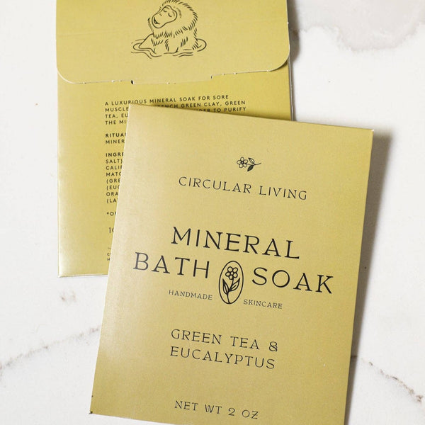 Mineral Bath Soak Sachet: Green Tea & Eucalyptus
