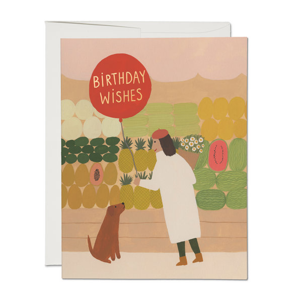 Fruit Stand Wishes Birthday Card