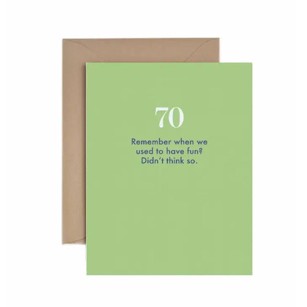 70th Birthday: Remember When Card