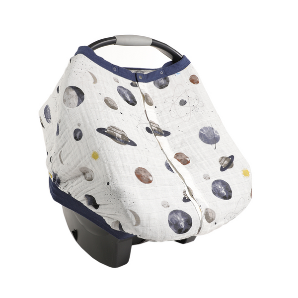 Cotton Muslin Car Seat Canopy: Planetary - DIGS