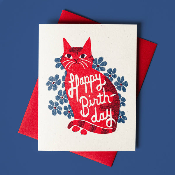 Happy Birth-day Cat Card