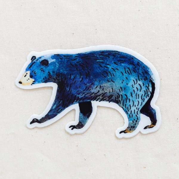 Blue Bear Animal Vinyl Sticker - DIGS
