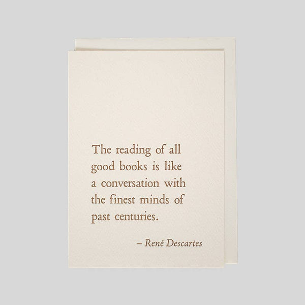 René Descartes Reading Card
