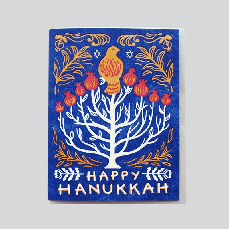 Happy Hanukkah Dove Card