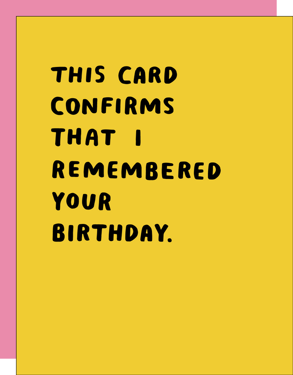 Ashkahn Confirmed Birthday Card