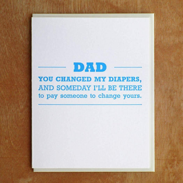 Dad Diapers Card - DIGS