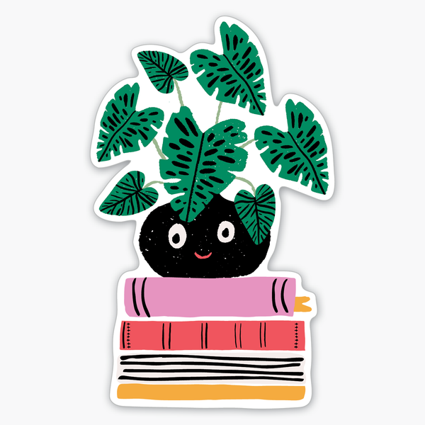 Plant & Books Sticker